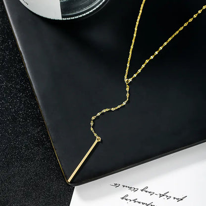 Minimalist Y-Shaped Tassel Necklace for Women