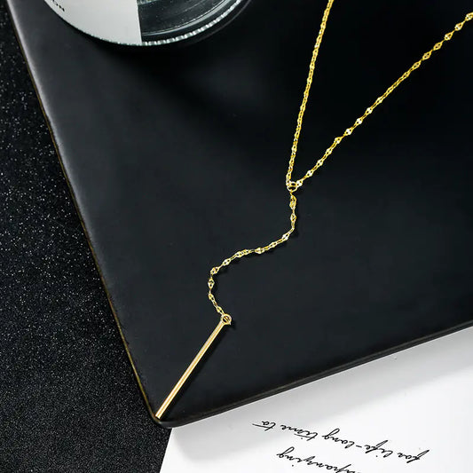 Minimalist Y-Shaped Tassel Necklace for Women